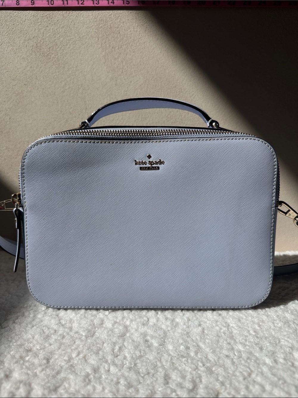 Kate Spade powder blue mini top-handle crossbody bag